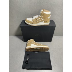 GT Amiri Skel High Top Sneakers Tan