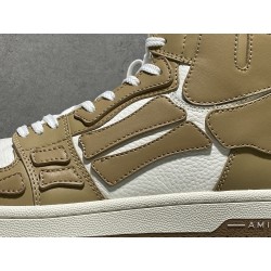 GT Amiri Skel High Top Sneakers Tan