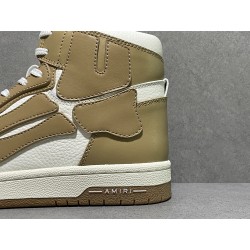 GT Amiri Skel High Top Sneakers Tan