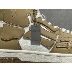 GT Amiri Skel High Top Sneakers Tan