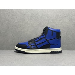 GT Amiri Skel High Top Black Royal Blue