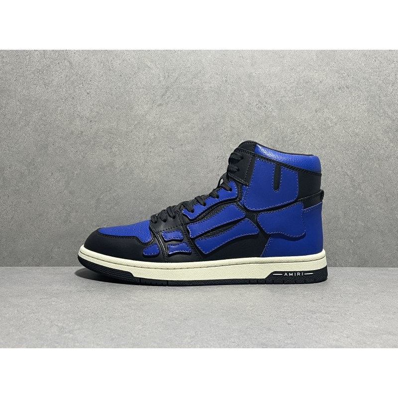 GT Amiri Skel High Top Black Royal Blue MFS002