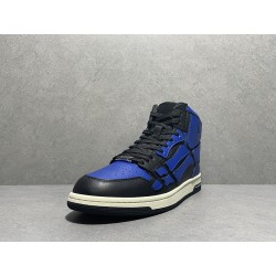 GT Amiri Skel High Top Black Royal Blue