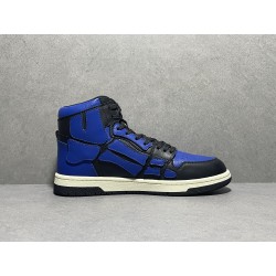 GT Amiri Skel High Top Black Royal Blue