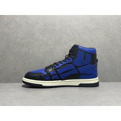 GT Amiri Skel High Top Black Royal Blue