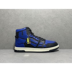 GT Amiri Skel High Top Black Royal Blue