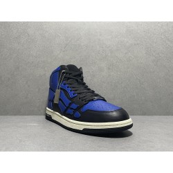 GT Amiri Skel High Top Black Royal Blue