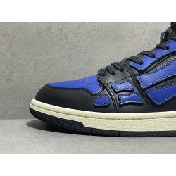 GT Amiri Skel High Top Black Royal Blue