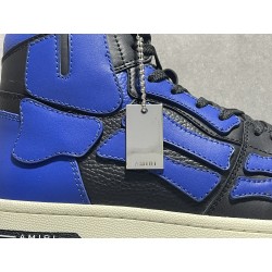 GT Amiri Skel High Top Black Royal Blue