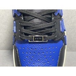 GT Amiri Skel High Top Black Royal Blue