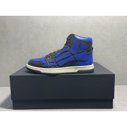 GT Amiri Skel High Top Black Royal Blue