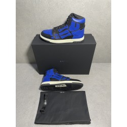 GT Amiri Skel High Top Black Royal Blue