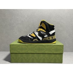 GT Gucci Basket Black Yellow Demetra Sneaker