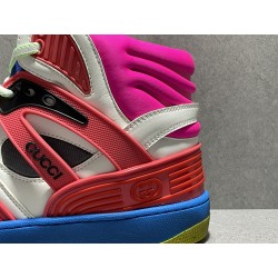 GT Gucci Basket Pink Green Demetra Sneaker