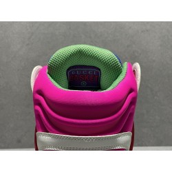 GT Gucci Basket Pink Green Demetra Sneaker