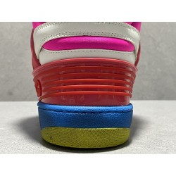 GT Gucci Basket Pink Green Demetra Sneaker