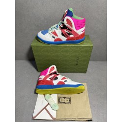 GT Gucci Basket Pink Green Demetra Sneaker