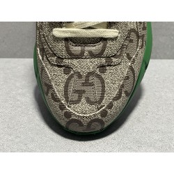 GT Gucci 100 GG Canvas Rhyton Green Sneaker  ‎