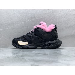 GT Balenciaga Track Fur Black and Pink