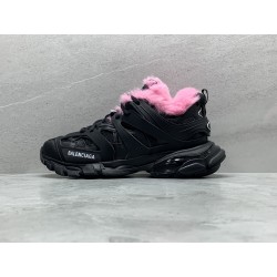 GT Balenciaga Track Fur Black and Pink