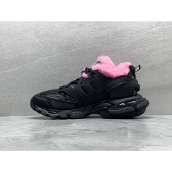 GT Balenciaga Track Fur Black and Pink