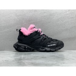 GT Balenciaga Track Fur Black and Pink