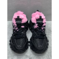 GT Balenciaga Track Fur Black and Pink