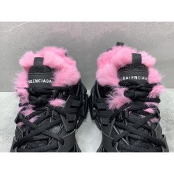 GT Balenciaga Track Fur Black and Pink