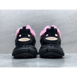 GT Balenciaga Track Fur Black and Pink