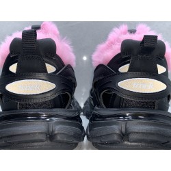 GT Balenciaga Track Fur Black and Pink