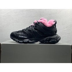 GT Balenciaga Track Fur Black and Pink