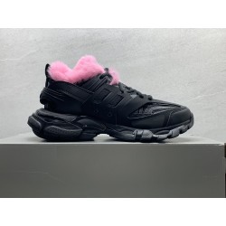 GT Balenciaga Track Fur Black and Pink