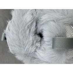 GT Balenciaga FLUFFY TRACK Fur Silver