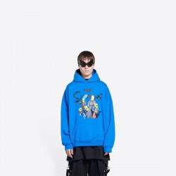 Balenciaga Simpsons Blue Hoodie