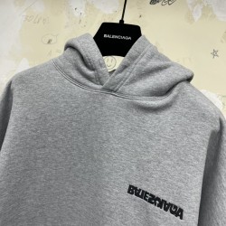 GT Balenciaga Turn Wide Fit Hoodies Grey 674986TLVB41167