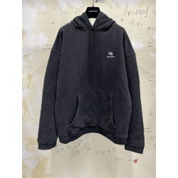 GT Balenciaga Sporty B Logo Hoodie Black 600583TLVA11070