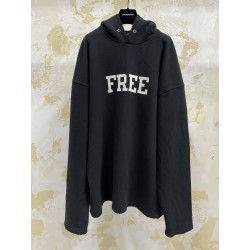 GT Balenciaga Free No Rib Hoodie Black