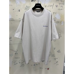 GT Balenciaga Chalky White Blue Logo Tee