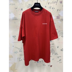 GT Balenciaga Logo Red White Tee