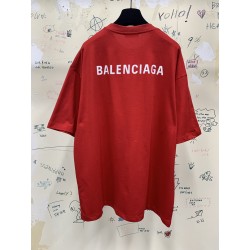 GT Balenciaga Logo Red White Tee