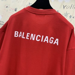 GT Balenciaga Logo Red White Tee