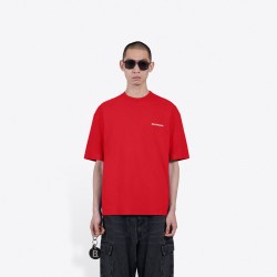 GT Balenciaga Logo Red White Tee