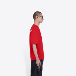 GT Balenciaga Logo Red White Tee