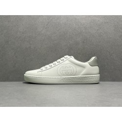 GT Gucci Ace Perforated Interlocking G White Grey