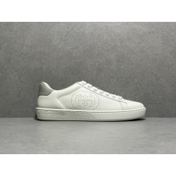 GT Gucci Ace Perforated Interlocking G White Grey