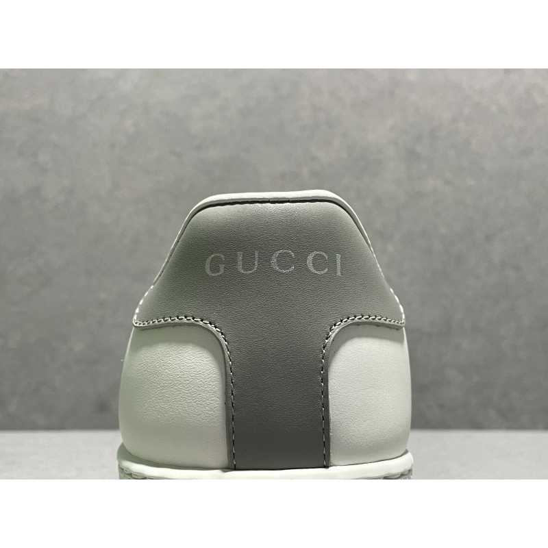 GT Gucci Ace Perforated Interlocking G White Grey ‎599147 AYO70 9094