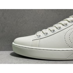 GT Gucci Ace Perforated Interlocking G White Grey