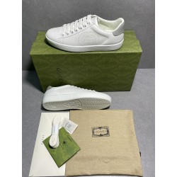 GT Gucci Ace Perforated Interlocking G White Grey