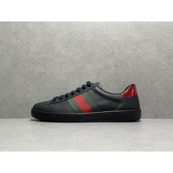 GT Gucci Ace Black Leather Sneaker