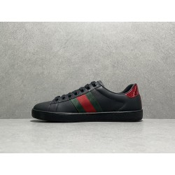 GT Gucci Ace Black Leather Sneaker